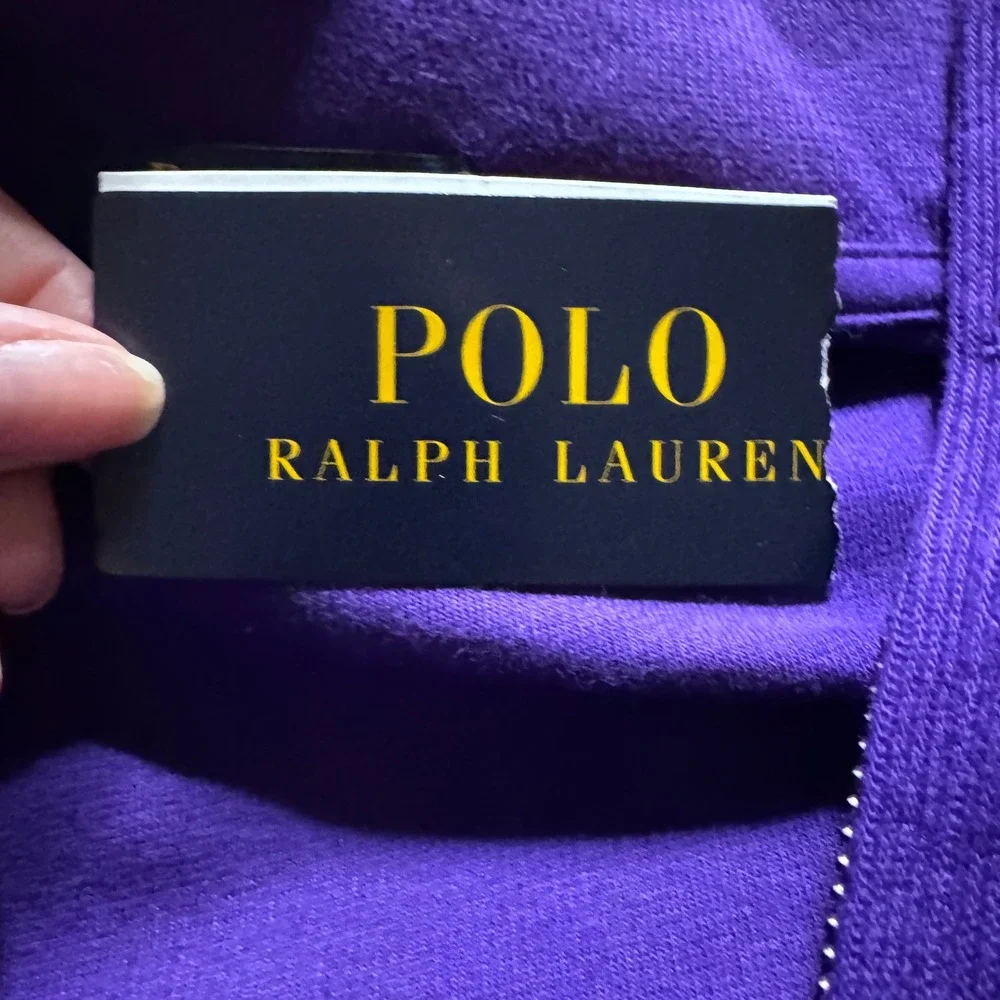 Polo Ralph Lauren Estate Rib Mens XXL Purple Quarter Zip Pullover XXlarge NWT